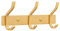 YUNISS Kleiderhaken Hakenleiste, Garderobenhaken Edelstahl mit 3 Haken, Wandhaken Garderobenleiste for Schlafzimmer, Badezimmer (Gold)