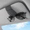 Sunglasses Holders for Car Visor,Car Magnetic Glasses Holder Leather Sunglasses Clip and Ticket Card Clip Suitable for Car Interior Visor and Different Size Eyeglasses. (Gray)