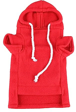 Pet Ferret Clothes Cat Vest Turtleneck Sweater with Hat Ferret Pullover Shirt with Sleeves Winter Thickening Warm for Ferret, Chinchilla, Rabbit, Small Pet (S)