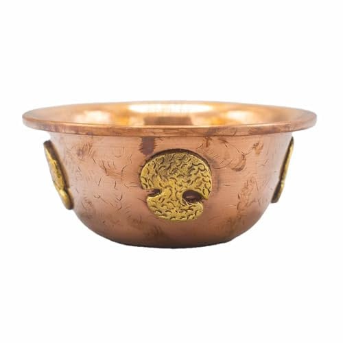 Copper Ritual Bowl, Chalice or Goblet: Enhance Your Witchcraft, Spells, Altar, Pagan & Wiccan Rituals (Tree Of Life, Bowl)