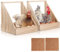 Chewoof 2 Pack Hühner Nistkasten Holz Hühnerstall Hühnerstall Zubehör Huhn Leging Nest Box für Geflügelfarm Geflügel Nistkästen mit Nest Box Pads