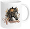 GRAZDesign Tasse cheval marron avec nom personnalisé, tasse pour fille de cheval, cadeau en céramique, 330 ml