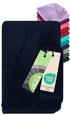 Emily´s Check Coral Fleece TV-Decke für Kinder mit Ärmel & Bauchtasche 1609.2345, marine