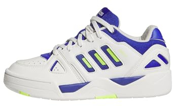 adidas Unisex-Kinder MIDCITY Halbschuhe, Core White Lucid Blue Lucid Lemon, 5 UK Child