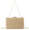 Syrads Sac à bandoulière en paille pour femmes Tissé Plage Embrayage Pailles Sacs de soirée de plage d’été,Jaune clair