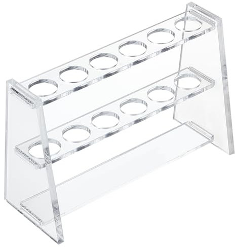 OLYCRAFT 13.4x5.4x9 cm Durchsichtiges Reagenzglasgestell Aus Acryl Mit 6 Löchern Reagenzglashalter Für 10 ml Transparente Reagenzglasständer Für Laborgeräte Im Klassenzimmer