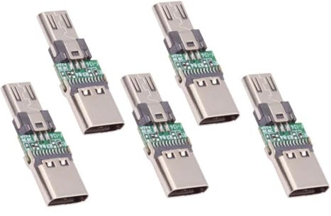 chenyang 5 PACK Micro USB OTG Adapter Micro USB Stecker auf USB C Buchse Mini Größe Anschluss Adapter