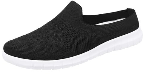 Zapatillas sin Cordones para Mujer, sin Manos, de Hombre Baratas Zapatos Casuales de Verano Hueco Transpirable Tacón Zapatos Casuales de (Black, 39)
