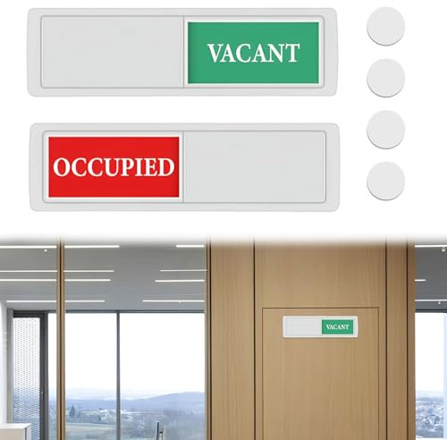 Cartello per porta scorrevole con scritta Do Not Disturb, Vacant/Occupied, per bagno, casa, ufficio, sala conferenze