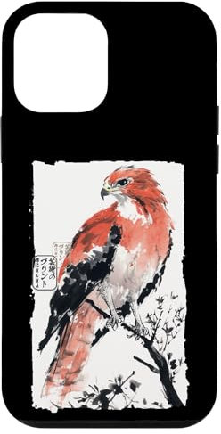 iPhone 12 mini Japanese Falcon Ink Art Traditional Watercolor Sumi-E Style Case