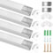 DAJAVE 35 Pcs Led Aluminum Profile, 10.5m/34.4ft Led Strip Diffuser V Shape LEDs Channel with Cover LEDs Strip Light Cover Trunking Diffuser with End Caps and Metal Mounting Clips