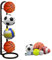 4 Tier Ball Storage Rack, Vertical Ball Storage Rack, Ball Stand, for Storing Footballs, Basketballs, Volleyballs, Black