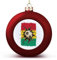 Roter Fußballball, Sportflagge, Motiv: Meerschweinchen, Weihnachtsball, hängende Ornamente, Andenken, Souvenir für Weihnachtsbaum, saisonales Partyzubehör