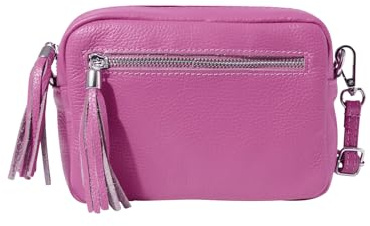 Joe Browns Women's Mini Leather Crossbody Bag Cross Body, Flamingo Pink