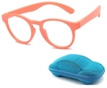 LJCZKA Occhiali Anti Luce Blu Rotondi per Ragazza Ragazzo, Occhiali da Computer Luce Blu Bambini Anti Affaticamento per Gioco Lettura