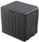 simpa 120L Grey Wood Panel Effect Plastic Garden Storage Box All Weather Resistant