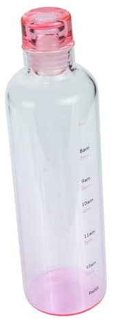 Kisangel High Borosilicate Glass Water Bottle Capacity Design Comfortable Grip for Office Home Use Reusable Water Bottles