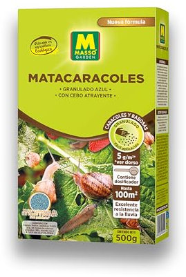 Cebo Granulado Matacaracoles para Eliminar Caracoles y Babosas de 500 G ECOLÓGICO para 100 m2 | Excelente Resistencia a la Lluvia | Granulado Azul con Cebo Atrayente | Nexum Market