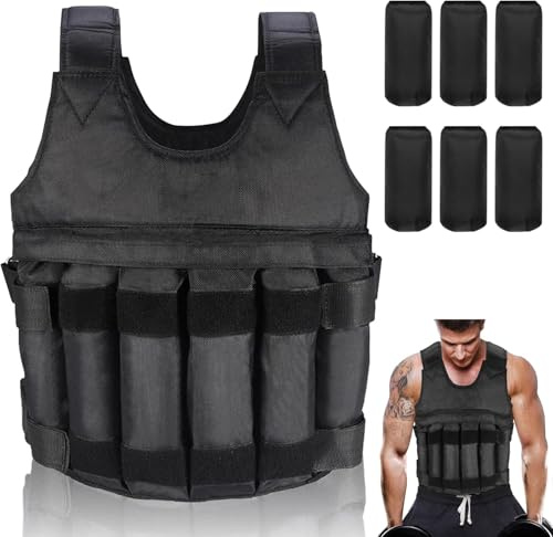 Weighted Vest 5Kg/10Kg/20Kg - Weighted Vest for Women & Men - Weight Vests - Body Weighted Jacket for Boxing, Cardio, Strength And Training - Durable Weighted Running Vest with Ironsand