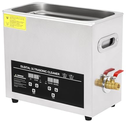 Futchoy 6.5L Ultrasonic Cleaner Machine with Heater & Timer - 180W Ultrasound Jewellery Cleaner for Jewellery, Glasses, Watches, Dentures - 40KHz Frequency, 0-50°C Adjustable Temperature