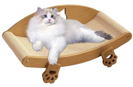 Yianyal Kratzmatte für Katzen – Kratzbrett mit Liegefläche für Katzen – Möbelschutz für Sofa, Stuhl, Teppich, Boden für kleine Hunde und Kätzchen mit Spiel für den Innenbereich