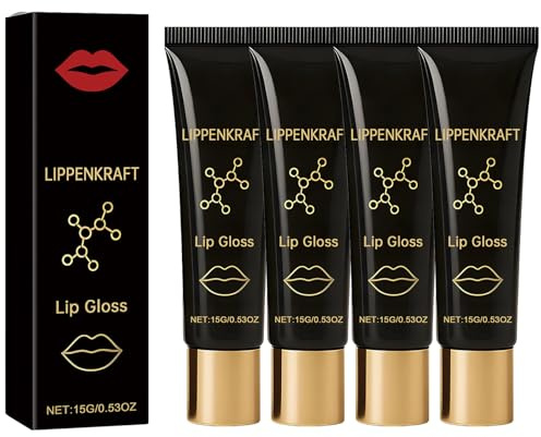 Luxuriöser Lipgloss, Lip Plumper Gloss, Plumping Serum Oil, feuchtigkeitsspendendes und nährendes Lippenöl für die tägliche Pflege, reduziert feine Linien, feuchtigkeitsspendend, nicht klebend (4)