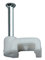 Kopp 346301089 Kabelschellen für 2-adrige Flachlitze (NYFAZ), mit Nägeln 25 mm, 50 Stück, weiß