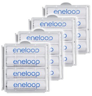 16er-Pack Sanyo Eneloop Akkus AA / Mignon inklusive Akkuboxen [Camera]