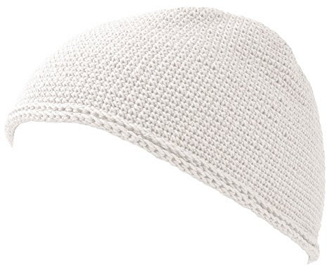 CHARM Casualbox Kufi-Mütze für Herren, Baumwolle, handgefertigt, 2 Größen, Weiss/opulenter Garten, M