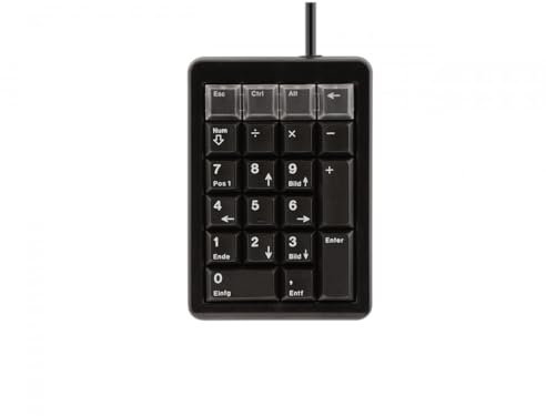 CHERRY G84-4700, Programmierbares Keypad, Französisches Layout mit Numerik-Block, Kabelgebunden (USB-Anschluss), Plug & Play, Mechanische ML Switches, Schwarz