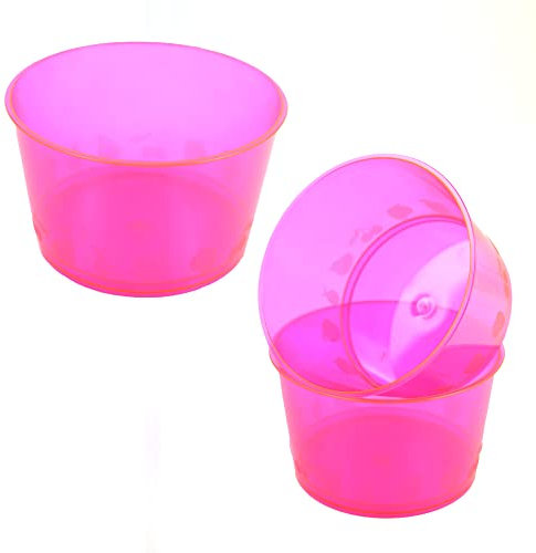 PZ 100 COPPETTE DI PLASTICA MEDIO GRANDI CC 300 PER MACEDONIE YOGURT E GELATI TRASPARENTI COLORATE PLASTIC CUP FOR ICE CREAM