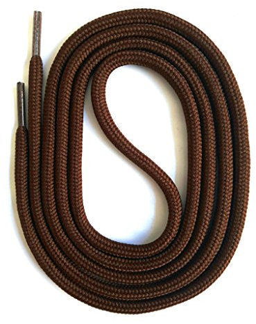SNORS Schnürsenkel rund DUNKELBRAUN 120cm Ø5mm, Sicherheitssenkel für Arbeitsschuhe & Wanderschuhe, Stiefel - sehr reißfest, waschbar, Schuhband