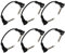 Hosa CFS-606, Guitar Patch Cable, Molded Right-angle to Same, 6 in, 6 pc