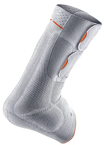 SPORLASTIC – Achillessehne Bandage ACHILLO-HiT links – Kompressionsbandage mit integrierter AIR-MATRIX Silikonpelotte - Ideal für Achillessehnenentzündung, Reha & Stützung des Rückfußes - Platinum 2