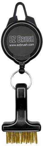 EZ Brush Ultimate Golf Brush Black Clip On Club Cleaning Tool NEW