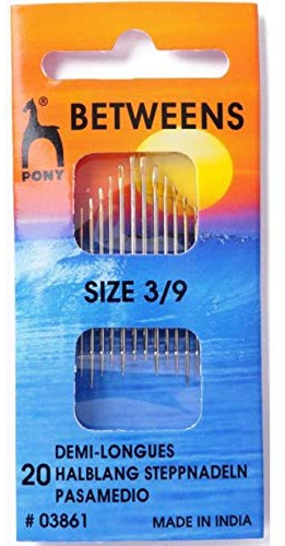 Pony Gold Eye Sewing Needles: Crewels Size 3-9, Multi-Colour