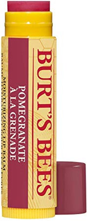Burt's Bees Pomegranate Lip Balm, 4.25g, Moisturizing, Hydrating, Softening, Nourishing