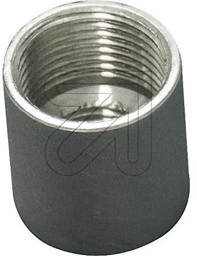 Reduziermuffe Innengewinde M13 und M10 lampen L16mm Ø 15mm Edelstahl optik
