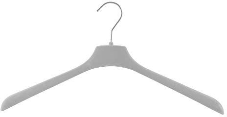 Samt Kleiderbügel für Blusen & Hemden, 45 cm, grau, NEU, 100 Stück