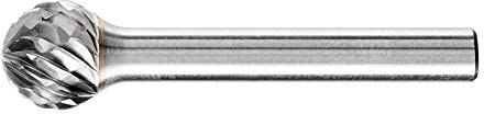 PFERD HM-Frässtift, Kugelform KUD, Zahnung ALLROUND, Frässtift-ø 12mm, Schaft-ø 6mm, Länge 51mm, 21001008 – für den vielseitigen Einsatz auf den wichtigsten industriell verwendeten Werkstoffen