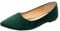 Jamron Damen Spitze Ballerinas Leicht Flatche Pumps Grün SN02722 EU40.5