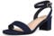 DREAM PAIRS Women's Sandals Open Toe Ankle Strap Low Block Chunky Heels Sandals Party Dress Pumps Shoes CARNIVAL,Size 9,Navy/Suede,CARNIVAL