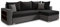 Ecksofa Lord mit praktischen Regal - Sofa mit Bettkasten und Schlaffunktion, Schlafsofa, Polsterecke, Couch L-Form, Couchgarnitur, Sofagarnitur (Grau + Schwarz (Alova 10 + 04), Ecksofa Rechts)