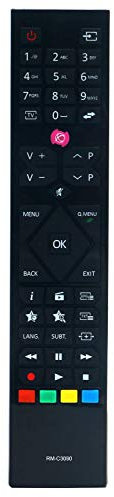ALLIMITY RM-C3090 Fernbedienung Ersetzen für JVC 4K UHD TV LT-24VH30K LT-24VH42J LT-24VH42K LT-32V4201 LT-32V48JH LT-32VF43I LT-39VF42K LT-40V3000 LT-40VF42K LT-40VF43A