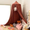 Koomuao Ciels de Lit pour Enfant, Baldaquin Lit Tente Gamins Dôme Maison de Jeux Moustiquaire Pour Lit Décoration de Chambre, Hauteur 250cm (Rose)