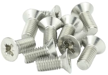 M4 (4mm x 16mm Inc Head) Pozi Countersunk Machine Screws - A2 Grade Stainless Steel (Pack of 20)