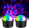 Bonlux Discokugel 5V Partylicht Mini Disco Lichteffekte RGB Mini Discokugel Licht Partylicht Stimmgesteuertes USB Stimmungslicht für Kinder Zimmer Party 2Stück