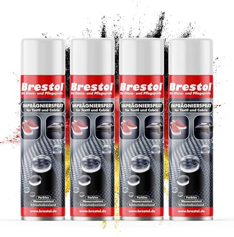 Brestol 7587.2 Lot de 4 Sprays d'Imprégnation Imperméabilisant Hydrophobe pour Textile 400 ml