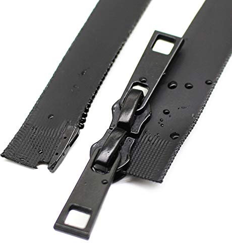 YaHoGa 150 cm Cerniera Impermeabile a 2 Vie, divisibile, #5, Colore Nero