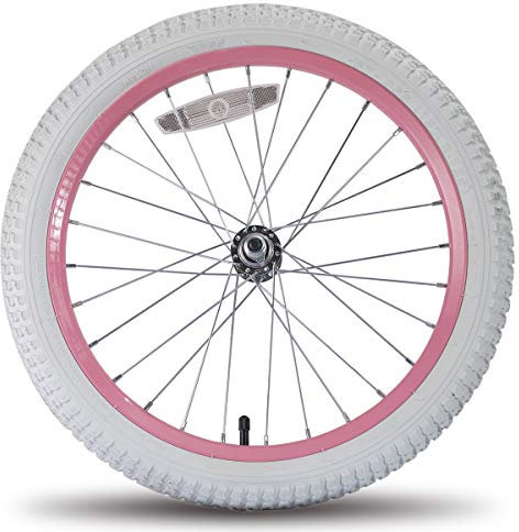 JOYSTAR 20 Zoll Kinderfahrrad Vorderräder Ersatz mit 20 Zoll Air Gummireifen Weiß
